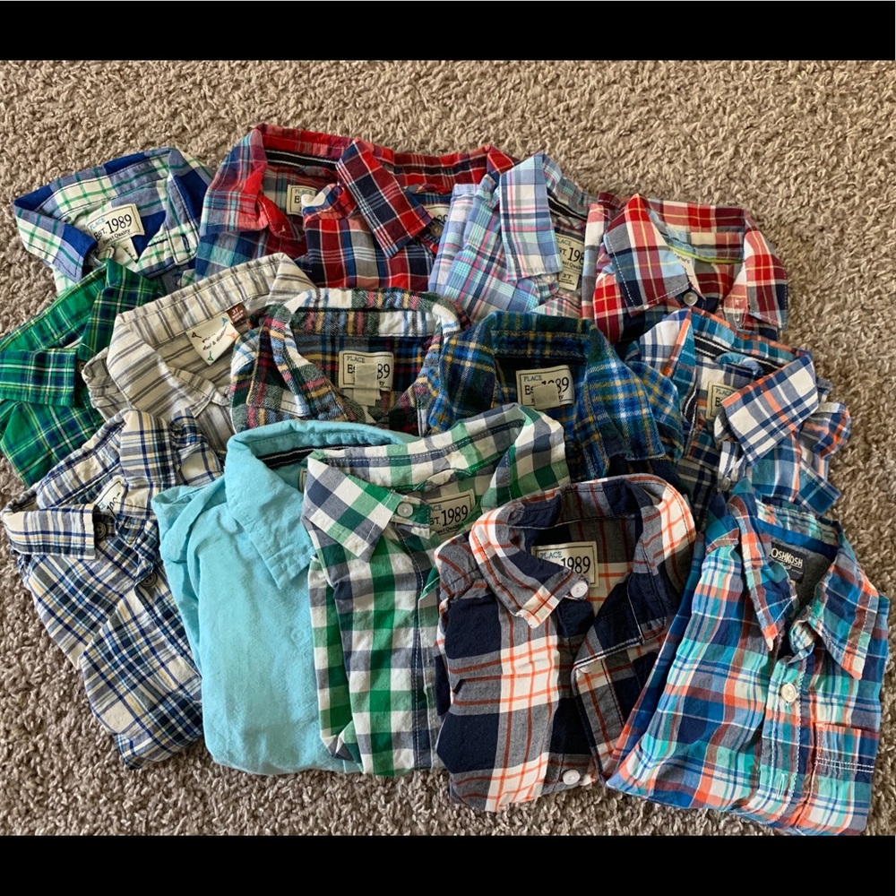 3T long sleeved button up bundle